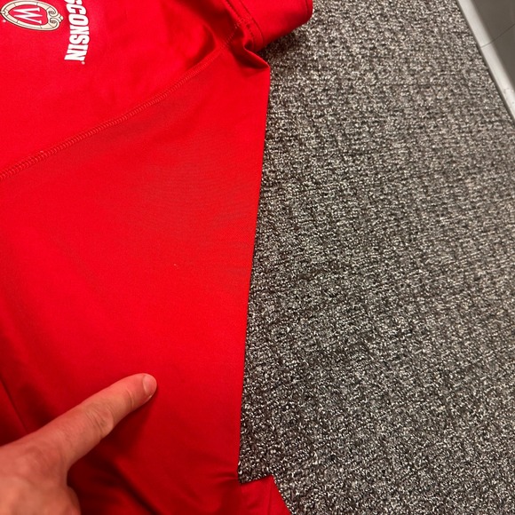 Wisconsin‎ Badgers C BUK Cutter Buck Pullover Jacket Mens Medium Activewear L/S - Picture 9 of 9